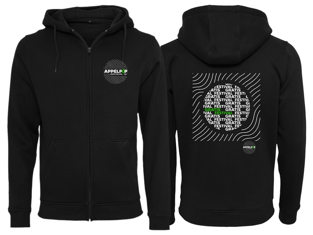 Appelpop Zipper Hoodie Zwart 